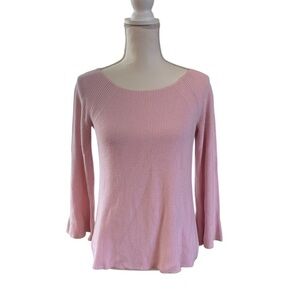 LOFT Light Pink Ribbed Sweater